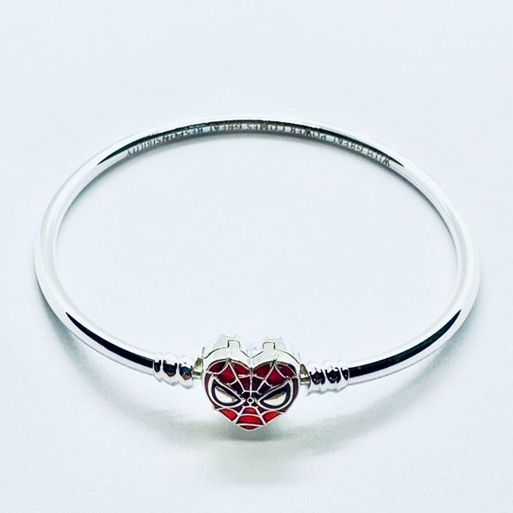 Pandora Moments Marvel Spider-Man Mask Clasp Bangle - Picture 1 of 9